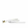 Ceinture femme 42cm croco blanc