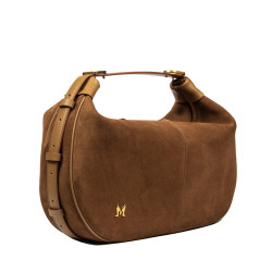 Sac à main femme 038g suède marron