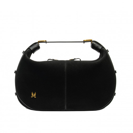 Sac à main pour femme 038g daim noir Sac à main pour femme 038g daim noir