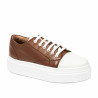 Baskets femme 6083 marron combiné