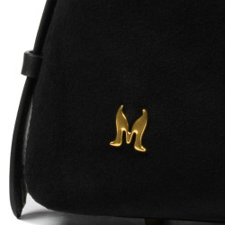 Sac à main femme 037g en daim noir