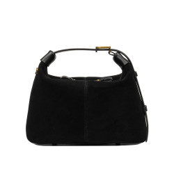 Sac à main femme 037g en daim noir