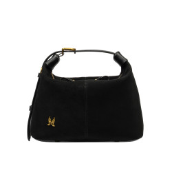 Sac à main femme 037g en daim noir