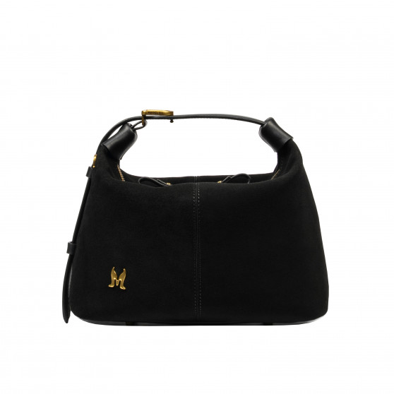 Sac à main femme 037g en daim noir Sac à main femme 037g en daim noir
