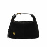 Sac à main femme 037g en daim noir