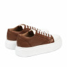 Baskets femme 6083 marron combiné
