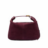 Sac à main femme 037g en suède bordeaux