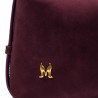 Sac à main femme 037g en suède bordeaux