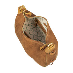 Sac à main femme 038g suède marron