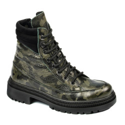 Bottes femme 3362 kaki camouflage