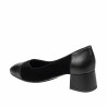 Chaussures élégantes femme 1332 noir velours combiné