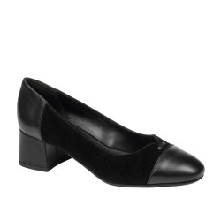 Chaussures élégantes femme 1332 noir velours combiné