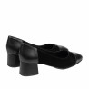 Chaussures élégantes femme 1332 noir velours combiné