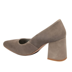 Chaussures élégantes femme 1315 sable velours