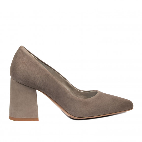 Chaussures élégantes femme 1315 sable velours