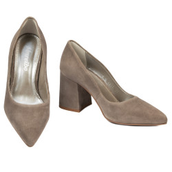Chaussures élégantes femme 1315 sable velours