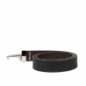 Ceinture hommes 62b bicolore noir caviar+marron caviar