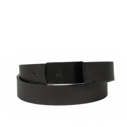 Ceinture hommes 62b bicolore noir caviar+marron caviar