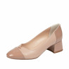Chaussures élégantes femme 1332 vernis nude combiné