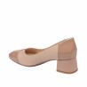 Chaussures élégantes femme 1332 vernis nude combiné