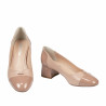 Chaussures élégantes femme 1332 vernis nude combiné
