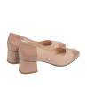 Chaussures élégantes femme 1332 vernis nude combiné