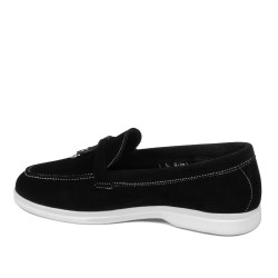 Mocassins femme 6082 noir velours