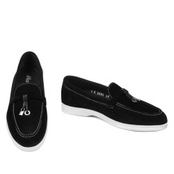 Mocassins femme 6082 noir velours