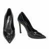 Chaussures élégantes femme 1330 croco noir