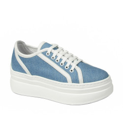 Baskets femme 6089 jean bleu combiné