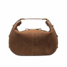 Sac à main femme 038g daim marron foncé