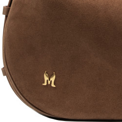 Sac à main femme 038g daim marron foncé