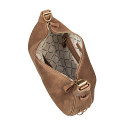 Sac à main femme 038g daim marron foncé