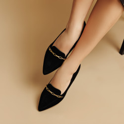Ballerines femme 1327 noir velours lifestyle