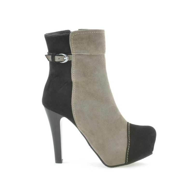 Bottes femme 1148 noir antilope+capuccino