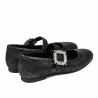 Ballerines femme 1314 noir estampé