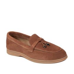 Mocassins femme 6082 camel velours