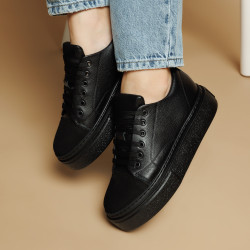 Baskets femme 6083 noir combiné lifestyle