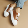 Baskets femme 6083 marron combiné lifestyle