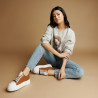 Baskets femme 6083 marron combiné lifestyle