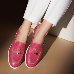 Mocassins femme 6082 biz fuchsia lifestyle