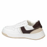 Baskets femme 6088 blanc+beige