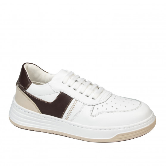 Baskets femme 6088 blanc+beige Baskets femme 6088 blanc+beige