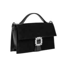Sac à main pour femme 039g 01 noir velours