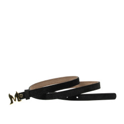 Ceinture femme 42cm noir velours