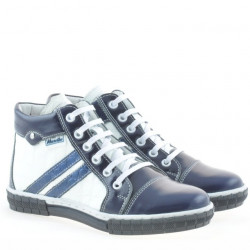 Bottes enfant 3213 vernis indigo+blanc