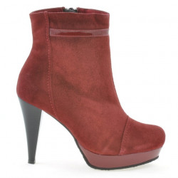 Bottines femme 1130 bordeaux antelope