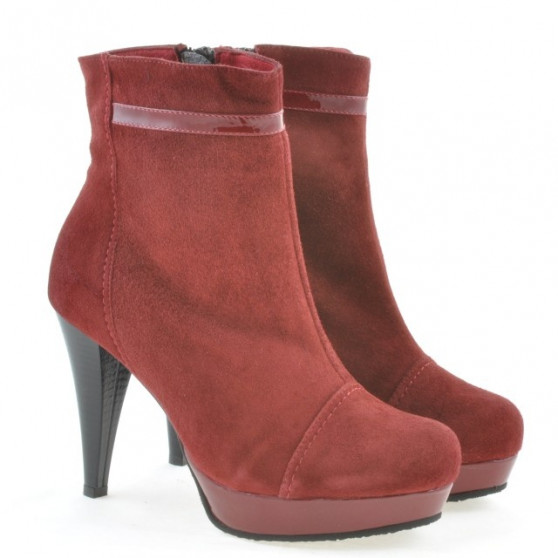 Bottines femme 1130 bordeaux antelope