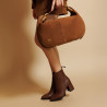 Sac à main femme 038g suède marron