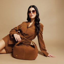 Sac à main femme 038g suède marron